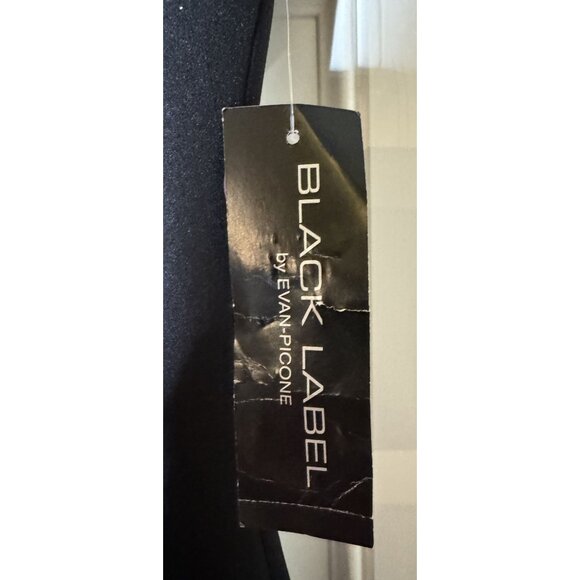 Sleeveless Black Label By Evan-Picone Dress Size 16 Black With Pink Trim - Picture 3 of 5